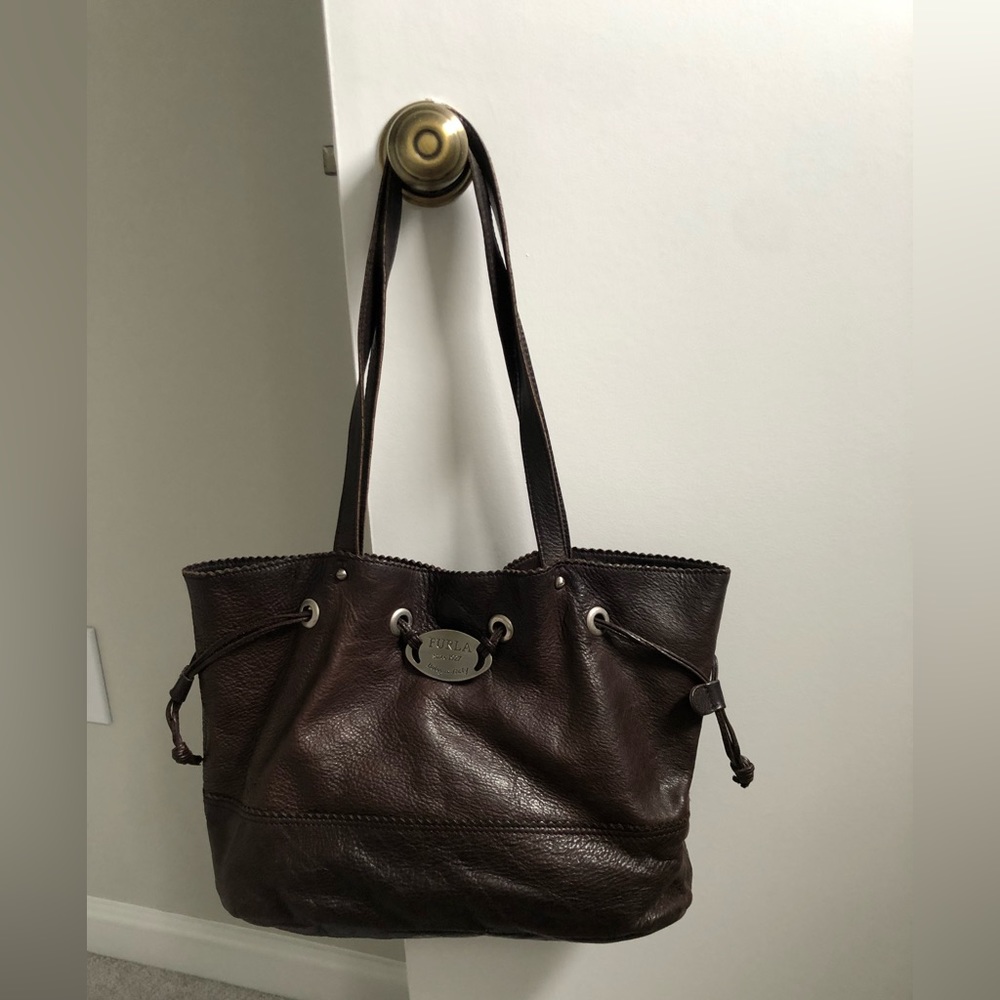 Furla chocolate brown shoulder bag